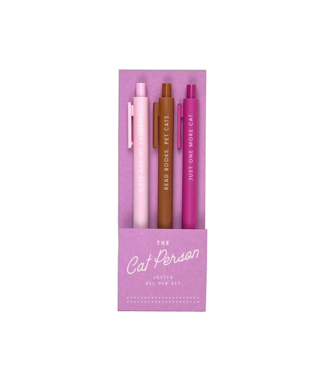 The Cat Person Jotter Gel Pen Set of 3
