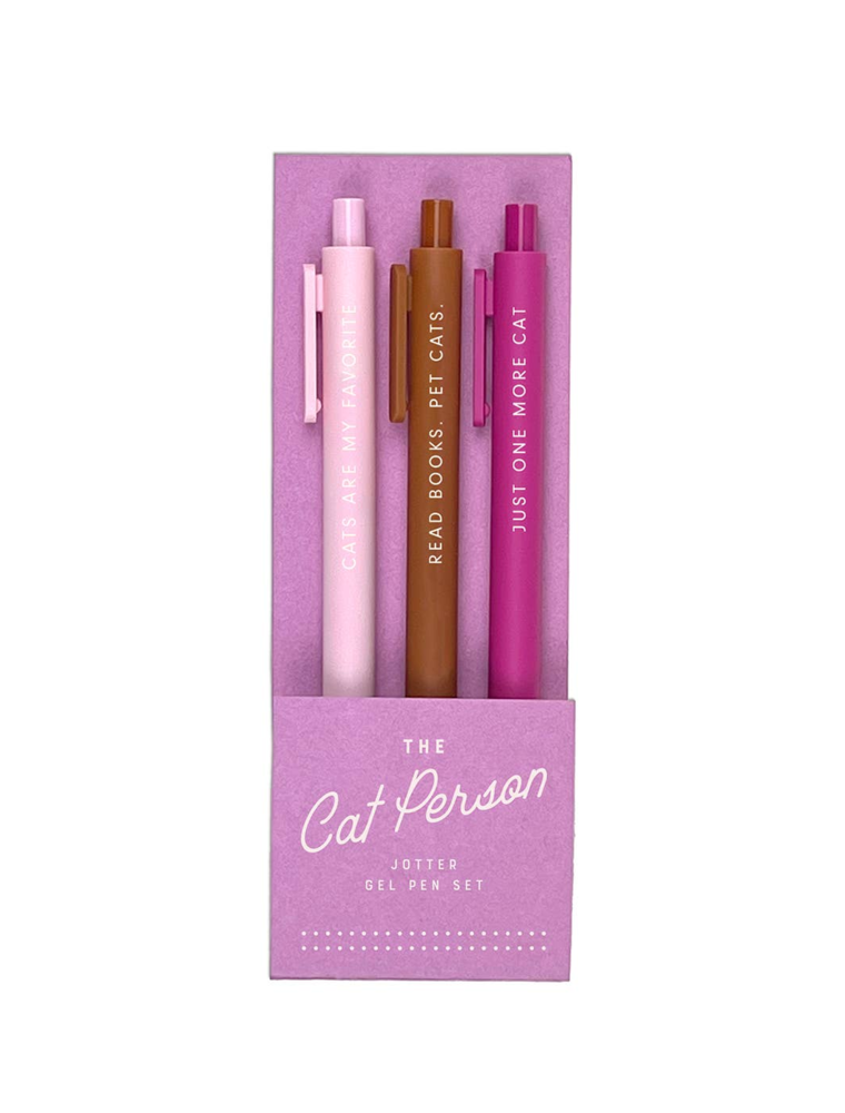 The Cat Person Jotter Gel Pen Set of 3