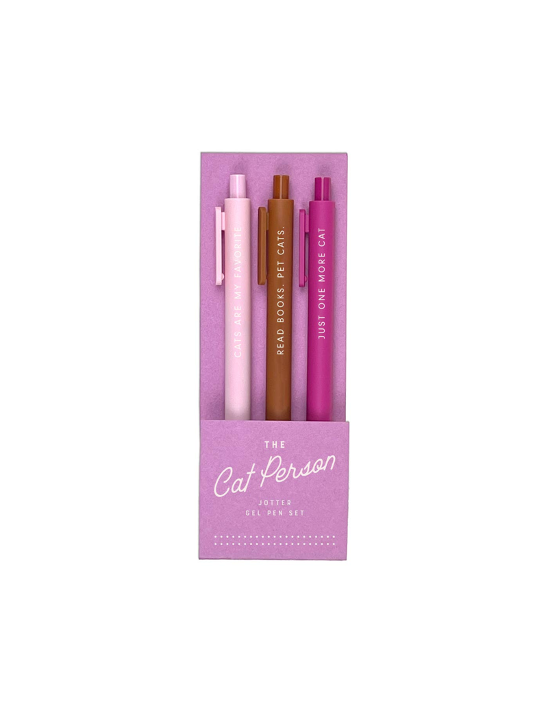The Cat Person Jotter Gel Pen Set of 3