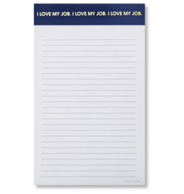 CHEZ GAGNE I Love My Job Lined Notepad - Navy Blue