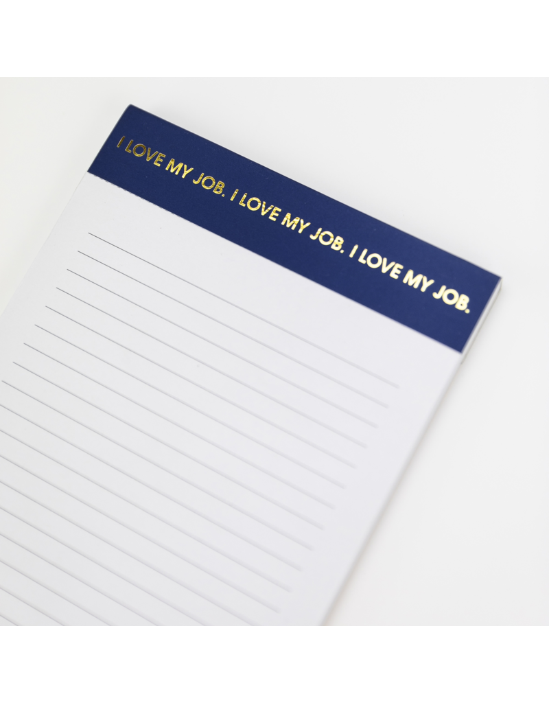 CHEZ GAGNE I Love My Job Lined Notepad - Navy Blue