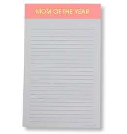 CHEZ GAGNE Mom of the Year Lined Notepad - Pink