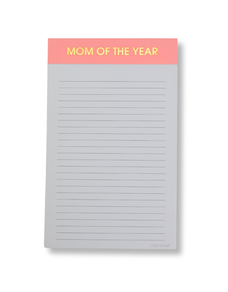 CHEZ GAGNE Mom of the Year Lined Notepad - Pink