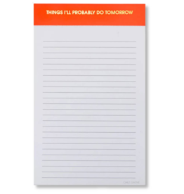 CHEZ GAGNE Things I'll Probably Do Tomorrow Lined Notepad - Peach