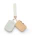 Pouch Duo Keychain Wristlet in White/Peach