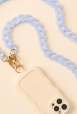 THE DARLING EFFECT Hold The Phone Crossbody Chain in Sky Blue THE DARLING EFFECT Hold The Phone Crossbody Chain in Sky Blue