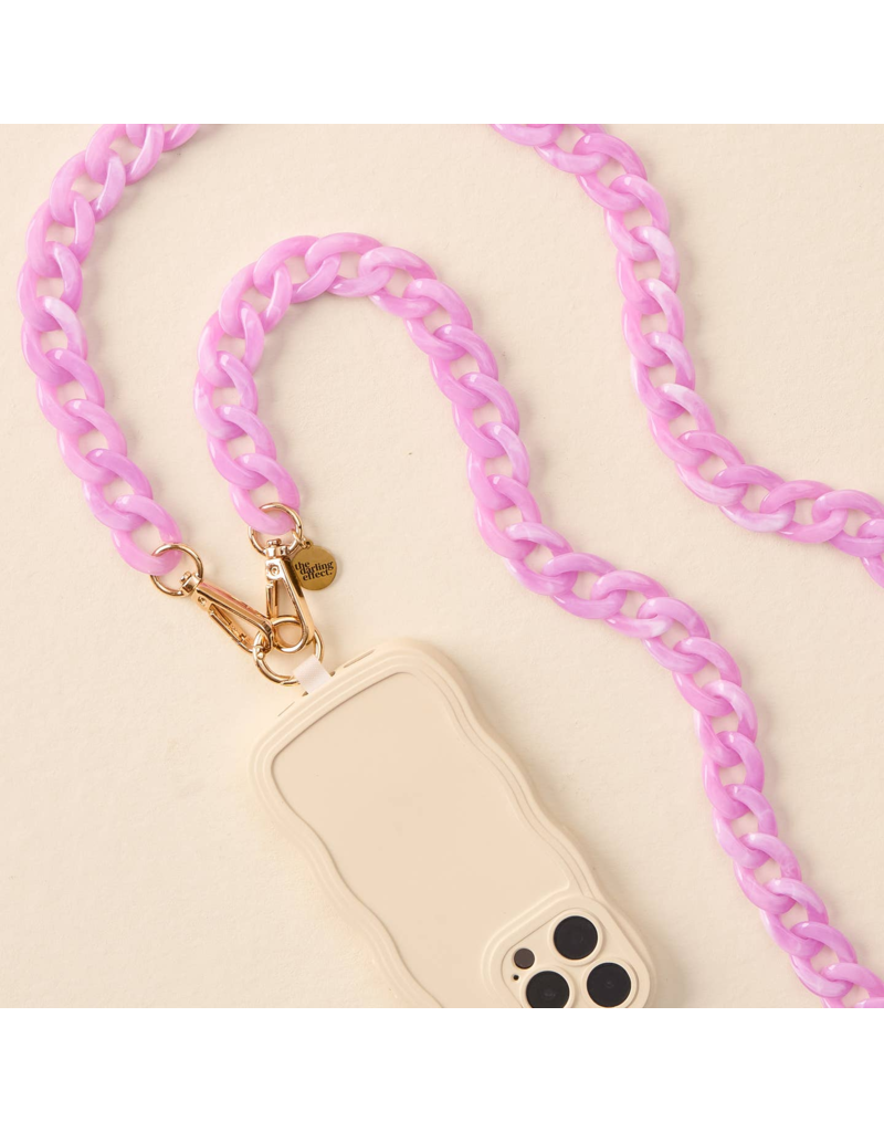THE DARLING EFFECT Hold The Phone Crossbody Chain in Violet