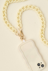 THE DARLING EFFECT Hold The Phone Crossbody Chain in Cream