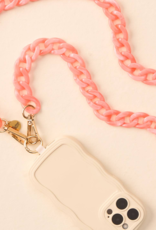 THE DARLING EFFECT Hold The Phone Crossbody Chain in Bubblegum
