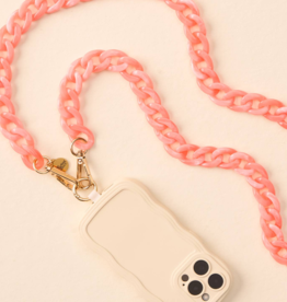 THE DARLING EFFECT Hold The Phone Crossbody Chain in Bubblegum