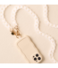 THE DARLING EFFECT Hold The Phone Crossbody Chain in Frosted White