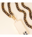 THE DARLING EFFECT Hold The Phone Crossbody Chain in Tortoise