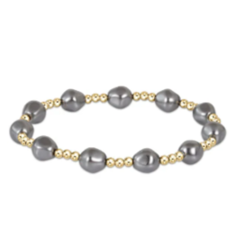 ENEWTON DESIGN Admire 3mm Bead Bracelet - Dark Grey Pearl/Gold