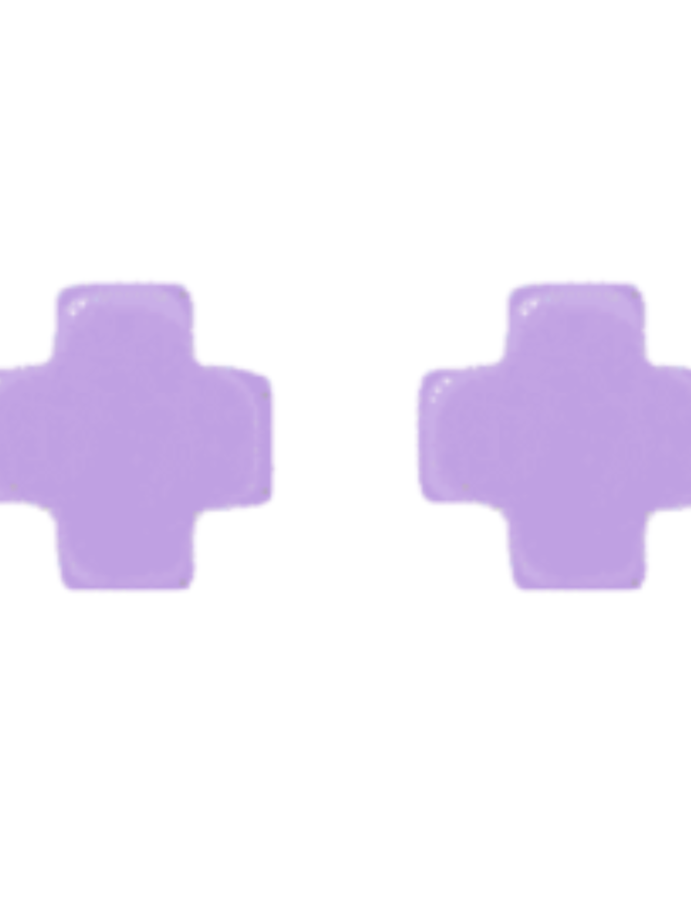 ENEWTON DESIGN Signature Cross Stud Earrings - Purple/Gold