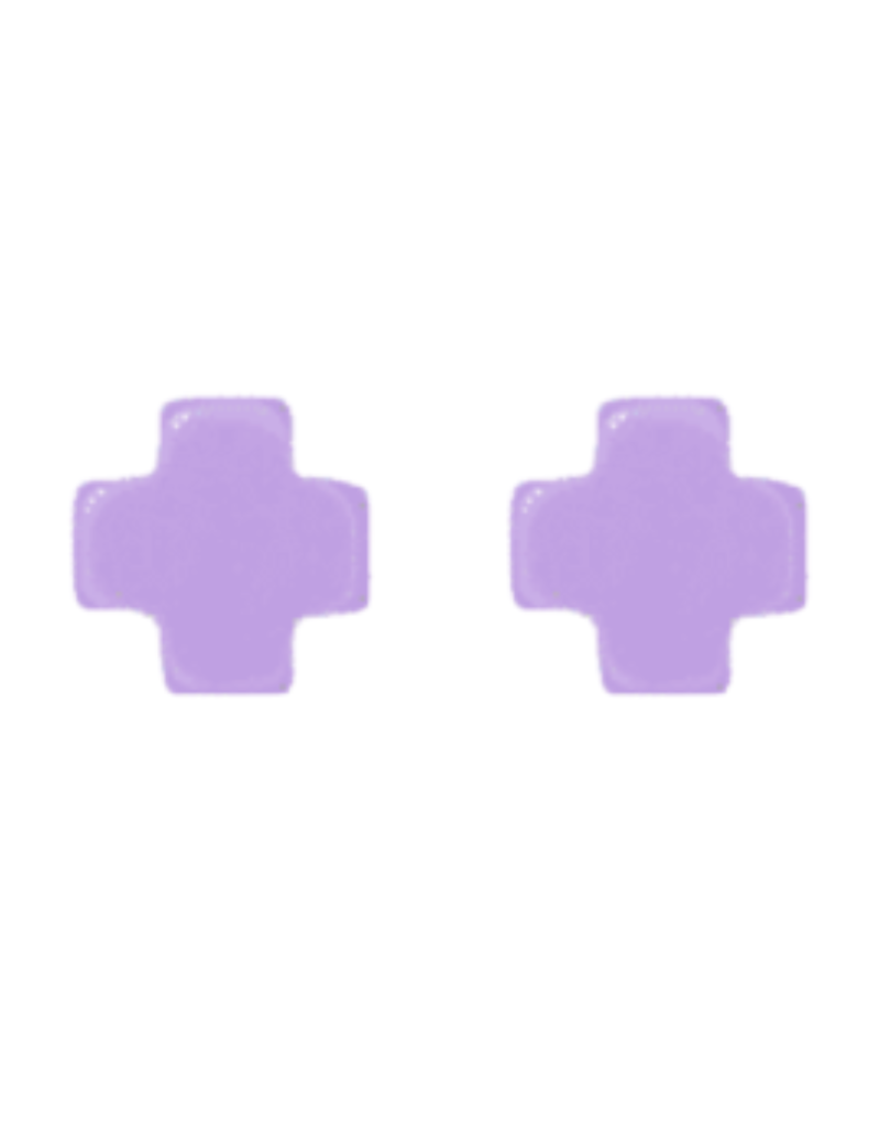 ENEWTON DESIGN Signature Cross Stud Earrings - Purple/Gold