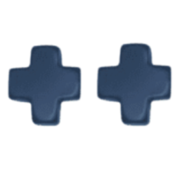 ENEWTON DESIGN Signature Cross Stud Earrings - Navy/Gold