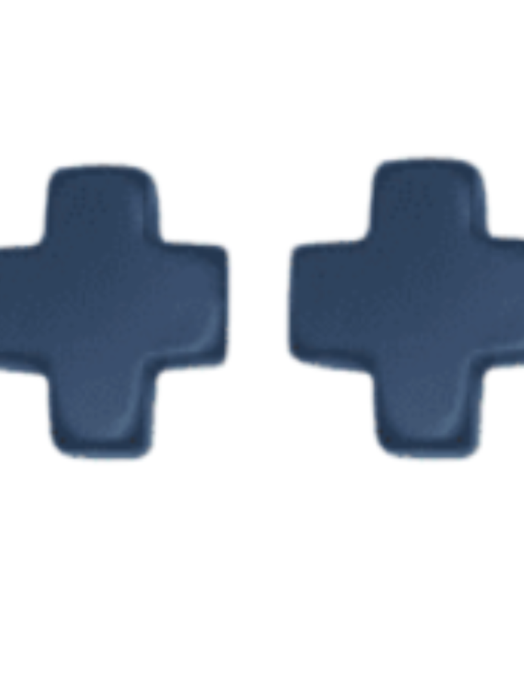 ENEWTON DESIGN Signature Cross Stud Earrings - Navy/Gold