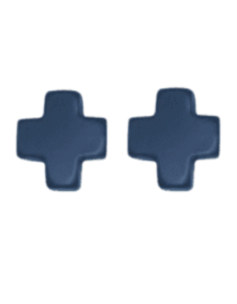 ENEWTON DESIGN Signature Cross Stud Earrings - Navy/Gold