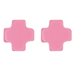 ENEWTON DESIGN Signature Cross Stud Earrings - Bright Pink/Gold