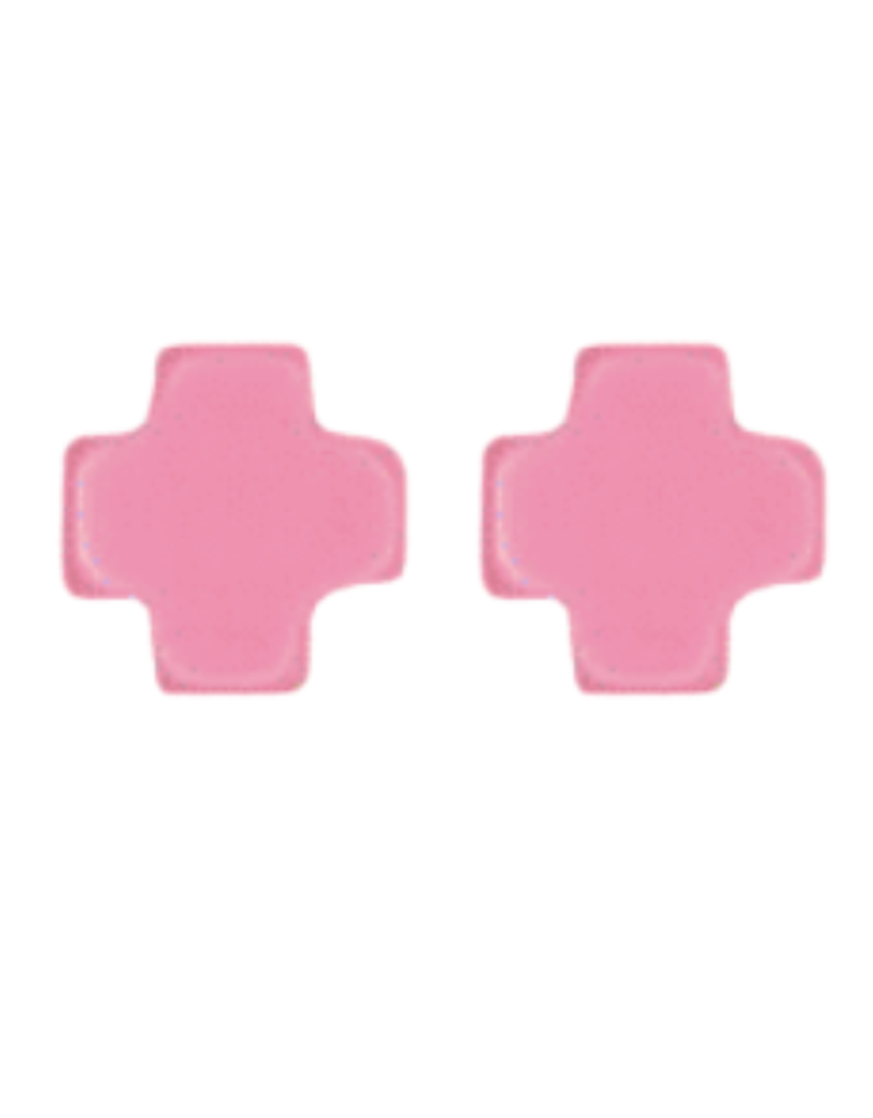 ENEWTON DESIGN Signature Cross Stud Earrings - Bright Pink/Gold