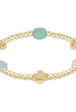 ENEWTON DESIGN Signature Cross Admire Pattern 3mm Bead Bracelet in Hot Mess SS25/Gold