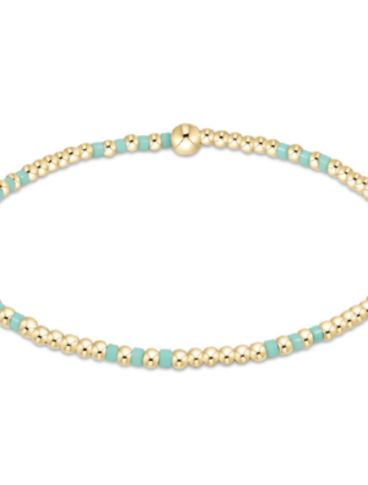 ENEWTON DESIGN Hope Joy 2mm Bead Bracelet in Mint/Gold