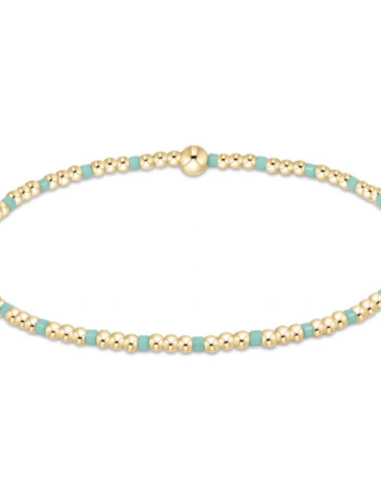 ENEWTON DESIGN Hope Sincerity 2mm Bead Bracelet - Mint/Gold