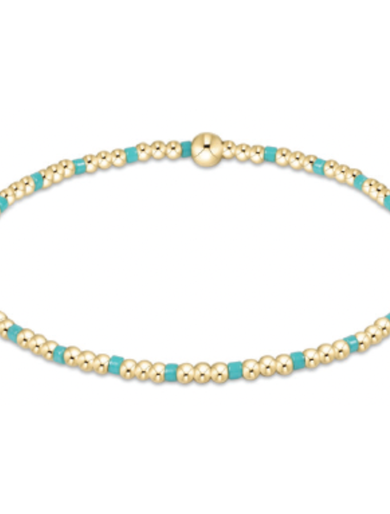 ENEWTON DESIGN Hope Sincerity 2mm Bead Bracelet - Turquoise/Gold