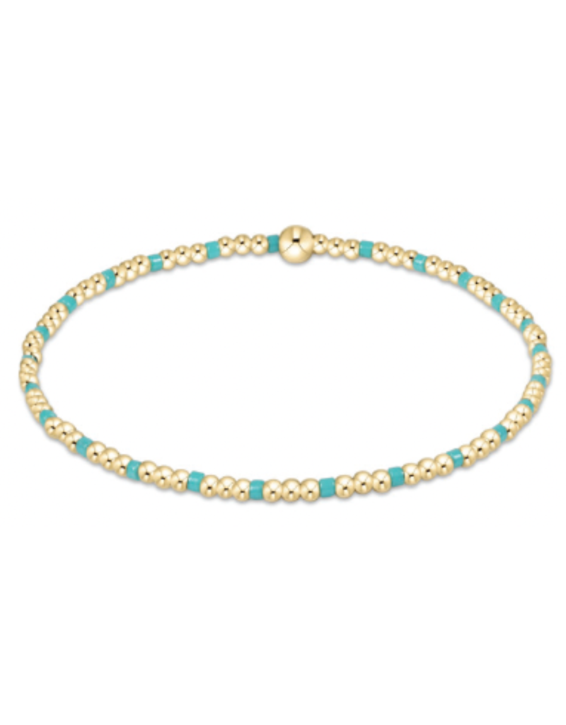 ENEWTON DESIGN Hope Sincerity 2mm Bead Bracelet - Turquoise/Gold