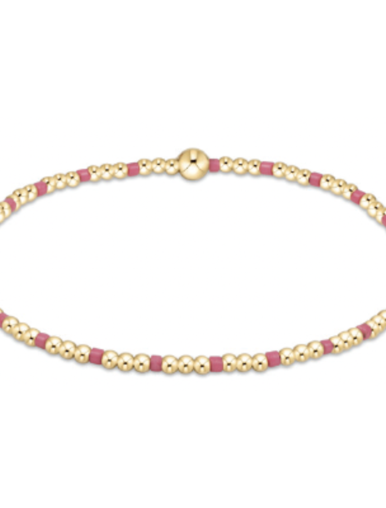 ENEWTON DESIGN Hope Sincerity 2mm Bead Bracelet - Bright Pink/Gold