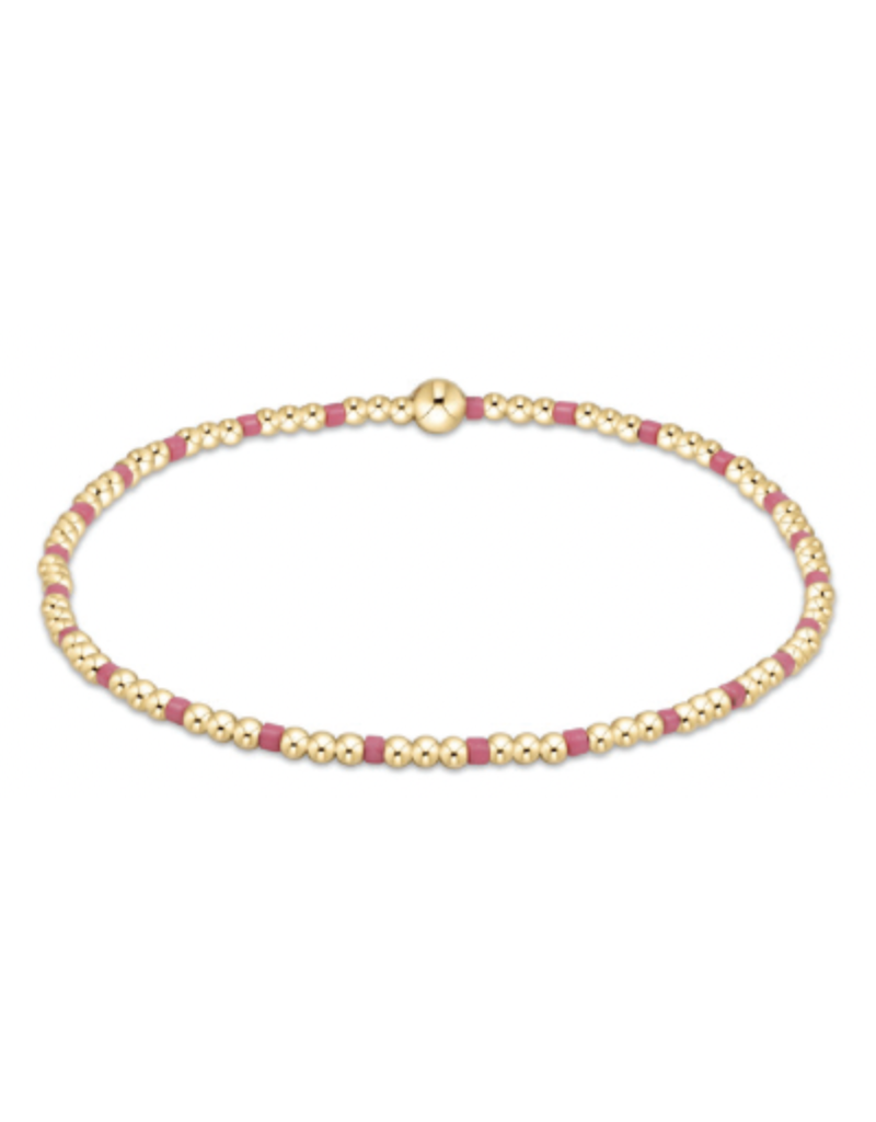 ENEWTON DESIGN Hope Sincerity 2mm Bead Bracelet - Bright Pink/Gold
