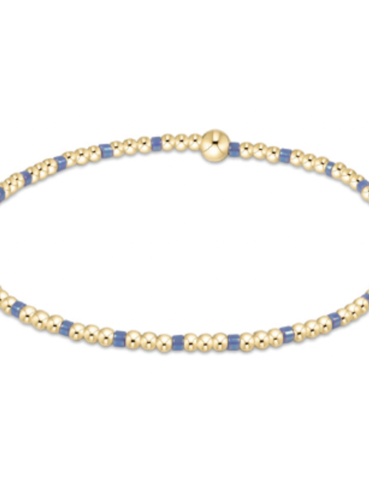 ENEWTON DESIGN Hope Sincerity 2mm Bead Bracelet - Bright Blue/Gold