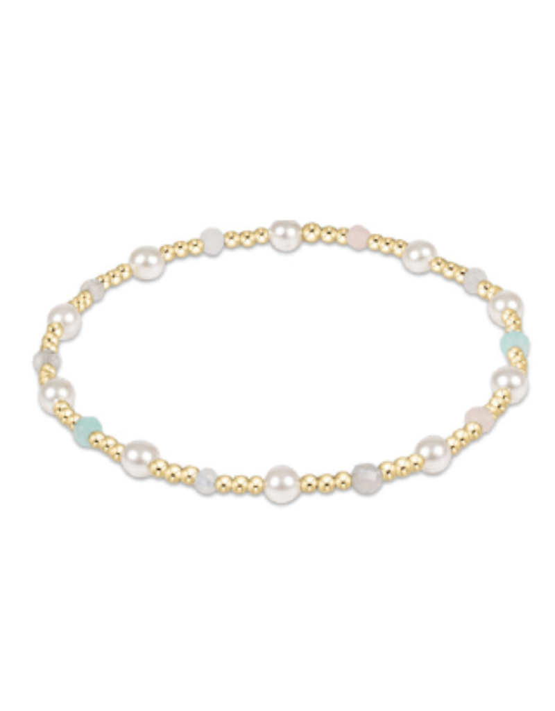 ENEWTON DESIGN Pearl Sincerity Pattern 4mm Bead Bracelet in Hot Mess SS25/Gold