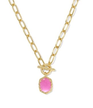KENDRA SCOTT DESIGN Daphne Convertible Gold Link and Chain Necklace in Azalea Illusion