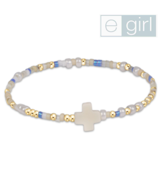 ENEWTON DESIGN eGirl Hope Unwritten Signature Cross Bracelet - Skinny Dippin'/Gold