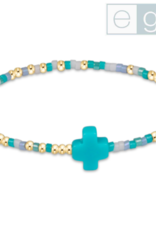 ENEWTON DESIGN eGirl Hope Unwritten Signature Cross Bracelet - Man, I Teal Like A Woman/Gold