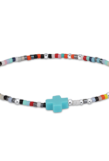 ENEWTON DESIGN Hope Unwritten Signature Cross Bracelet - Hot Mess/Silver