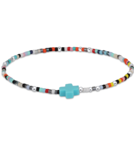 ENEWTON DESIGN Hope Unwritten Signature Cross Bracelet - Hot Mess/Silver