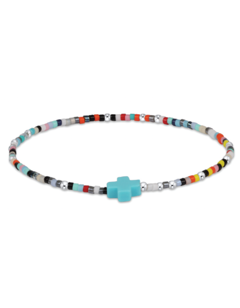 ENEWTON DESIGN Hope Unwritten Signature Cross Bracelet - Hot Mess/Silver