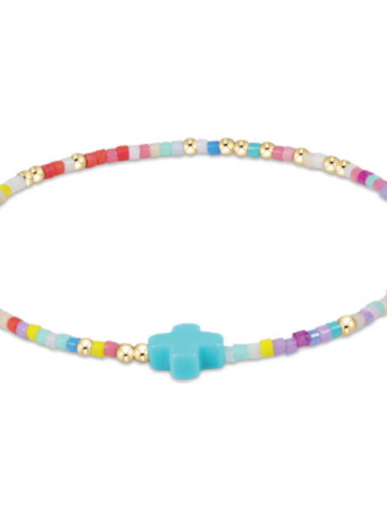 ENEWTON DESIGN Hope Unwritten Signature Cross Bracelet - Hot Mess/Gold