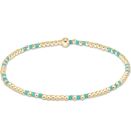ENEWTON DESIGN Hope Joy 2mm Bead Bracelet in Turquoise/Gold