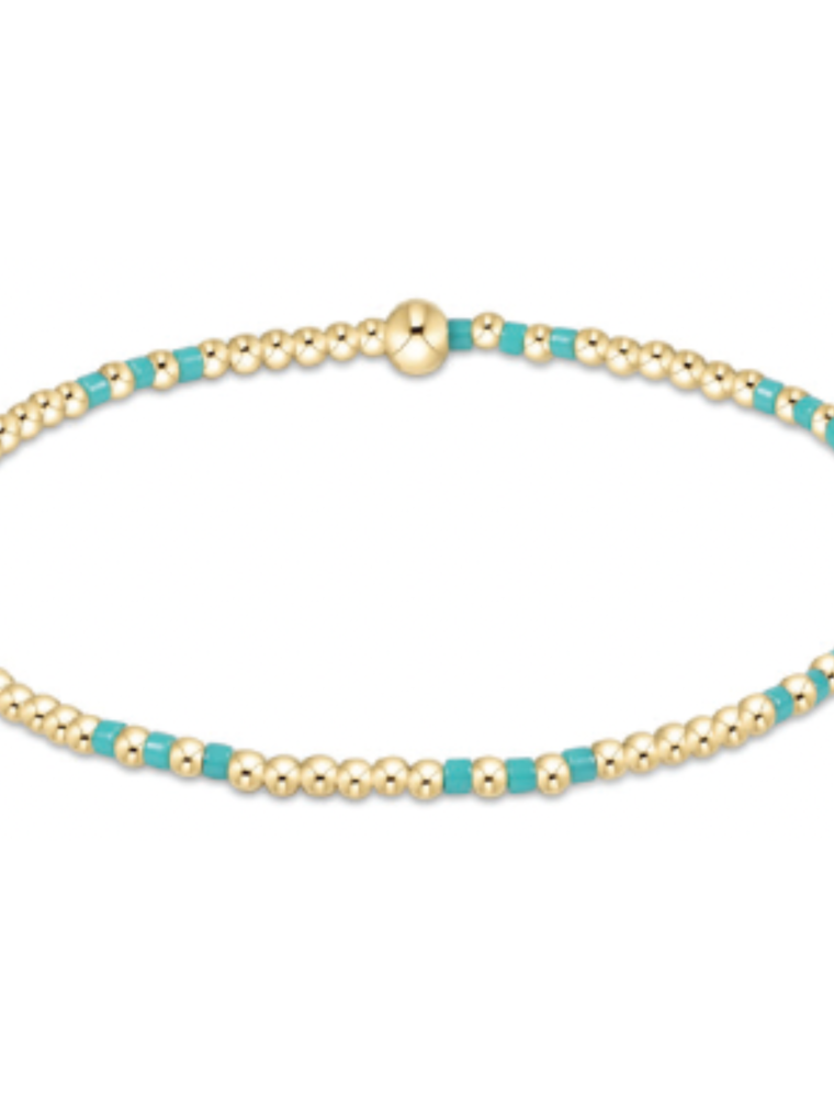 ENEWTON DESIGN Hope Joy 2mm Bead Bracelet in Turquoise/Gold