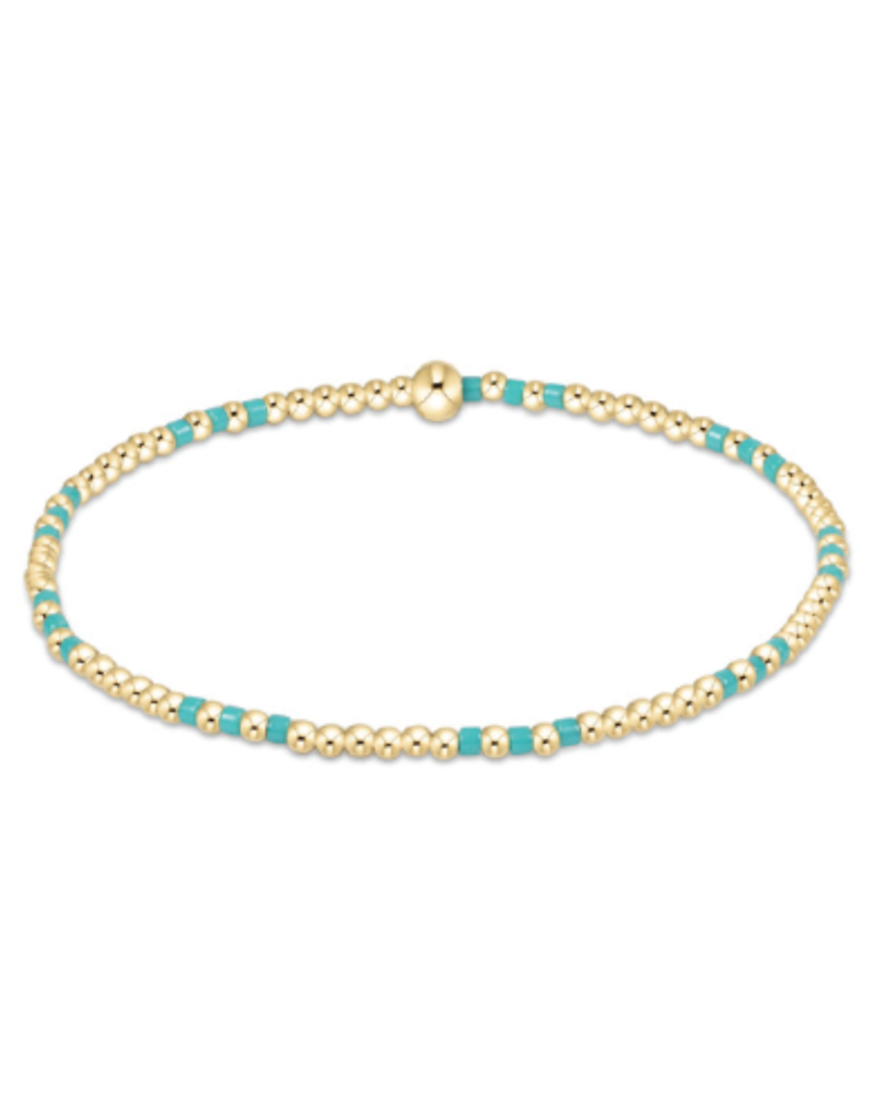 ENEWTON DESIGN Hope Joy 2mm Bead Bracelet in Turquoise/Gold
