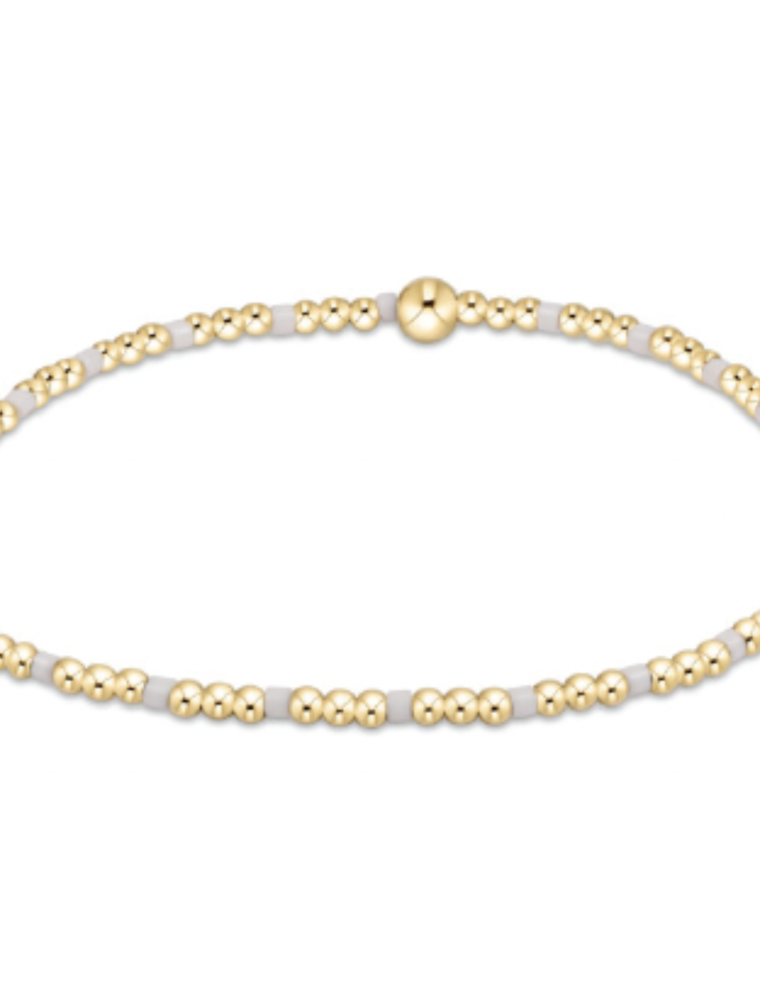 ENEWTON DESIGN Hope Sincerity 2mm Bead Bracelet - White/Gold