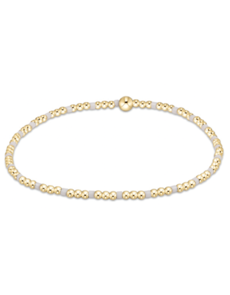 ENEWTON DESIGN Hope Sincerity 2mm Bead Bracelet - White/Gold