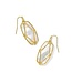 KENDRA SCOTT DESIGN Elle Lattice Frame Gold Drop Earrings in Ivory Mother-of-Pearl
