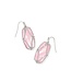 KENDRA SCOTT DESIGN Elle Lattice Frame Silver Drop Earrings in Blush Ivory Mother-of-Pearl