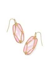 KENDRA SCOTT DESIGN Elle Lattice Frame Gold Drop Earrings in Blush Ivory Mother-of-Pearl KENDRA SCOTT DESIGN Elle Lattice Frame Gold Drop Earrings in Blush Ivory Mother-of-Pearl