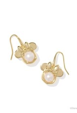 KENDRA SCOTT DESIGN Disney x Kendra Scott Gold Minnie Mouse Drop Earrings in Freshwater Cultured Pearl KENDRA SCOTT DESIGN Disney x Kendra Scott Gold Minnie Mouse Drop Earrings in Freshwater Cultured Pearl