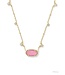 Disney x Kendra Scott Gold Mickey Mouse Elisa Short Pendant Necklace in Hot Pink Drusy